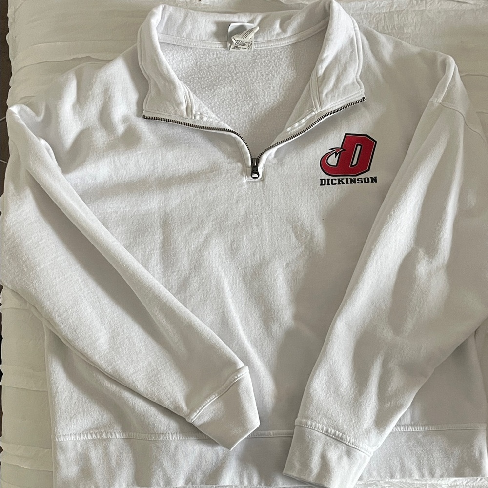 Dickinson College half zip crew neck